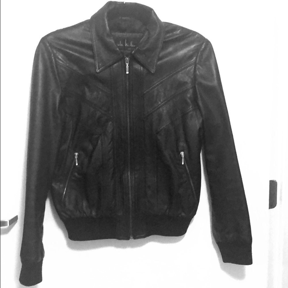 Black Nicole Miller leather jacket